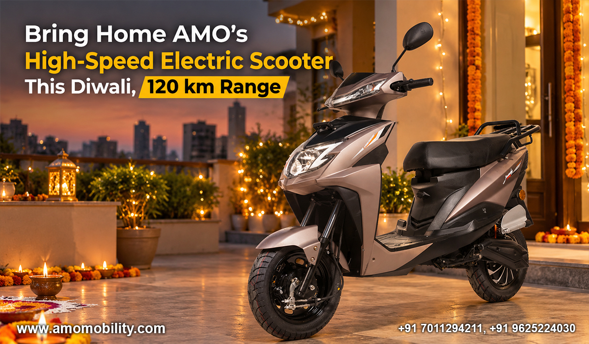 Bring Home AMO’s High-Speed Electric Scooter This Diwali, 120 km Range