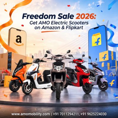 Freedom Sale 2026: Get AMO Electric Scooters on Amazon & Flipkart