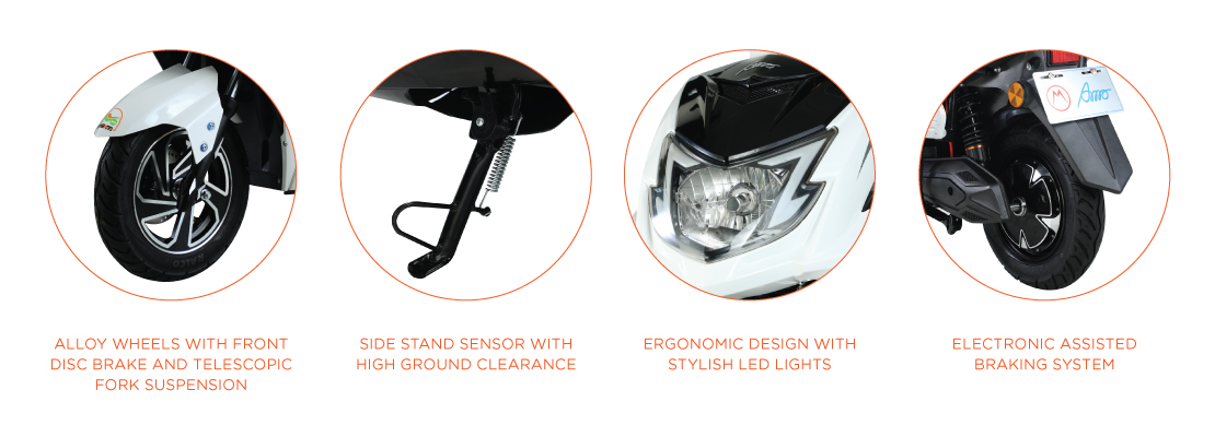electric scooter in India - parts and features
